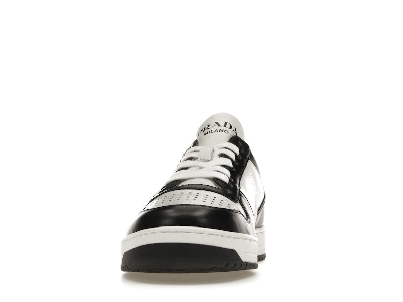 Prada Downtown Low Top Sneakers Leather White Black