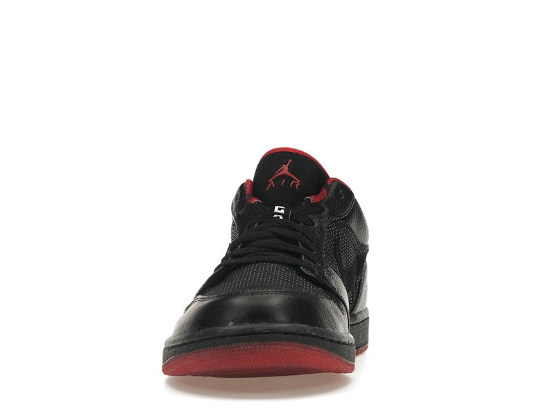 Jordan 1 Retro Low Black Metallic Silver Varsity Red