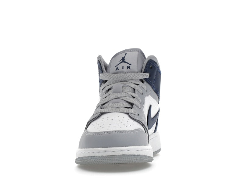 Jordan 1 Mid Wolf Grey Midnight Navy (GS)