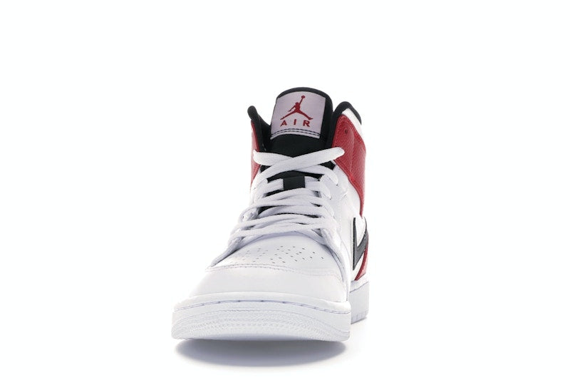 Jordan 1 Mid White Black Gym Red