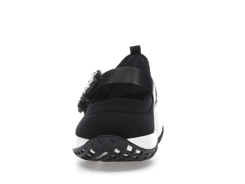 Roger Vivier Viv' Run Babies Black White Crystal Buckle (Women's)