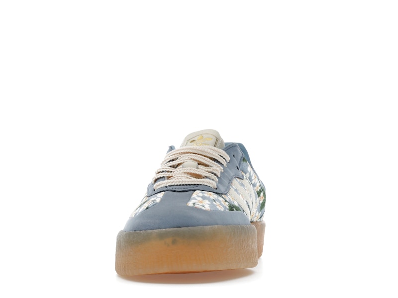 adidas Sambae Liberty London Floral Embroidery Blue Cream White (Women's)