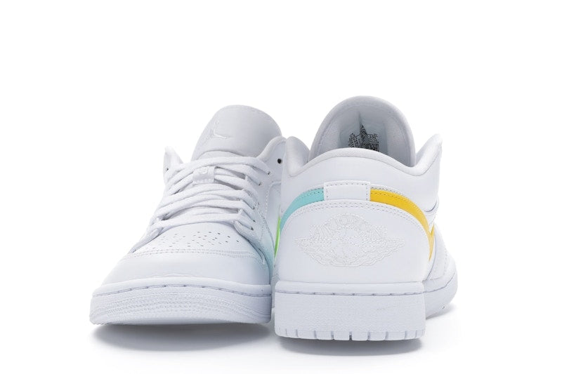 Jordan 1 Low White Multi-Color Swoosh