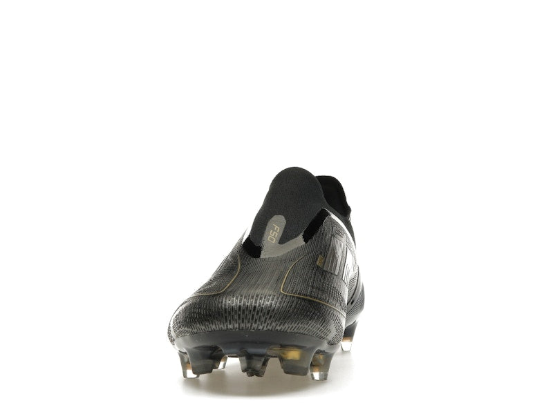 adidas F50 Elite Laceless FG Core Black Iron Metallic Gold Metallic
