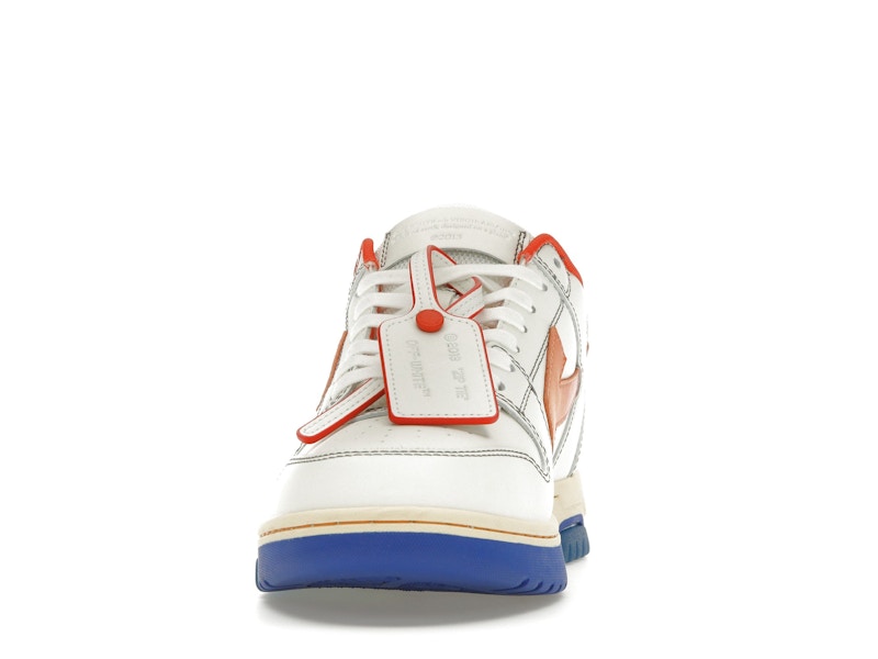 OFF-WHITE Out Of Office OOO Low Tops White Orange Blue Contrast Stitching