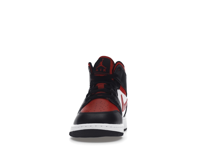 Air Jordan 1 Mid Black Fire Red (GS)