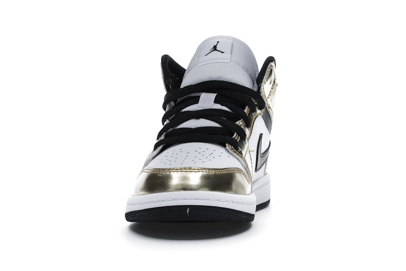 Jordan 1 Mid Metallic Gold Black White (PS)