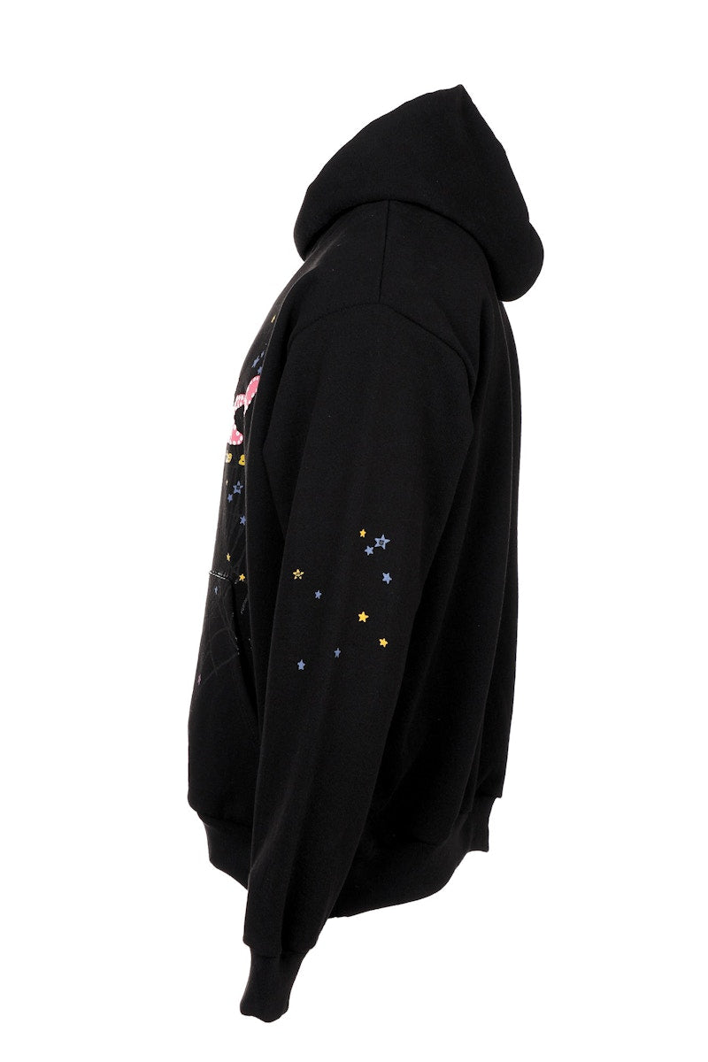 Sp5der P*NK Hoodie Black
