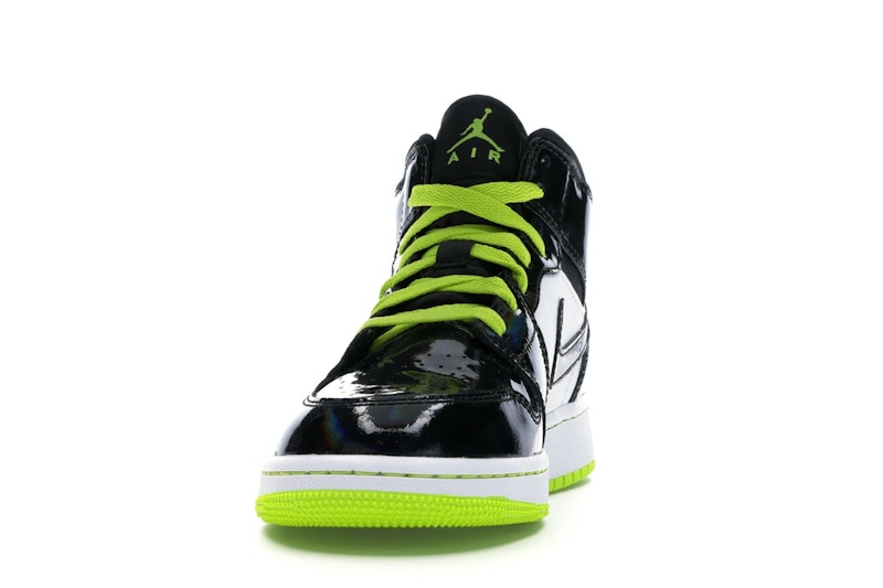 Jordan 1 Mid Black Cyber Mystic Green (GS)