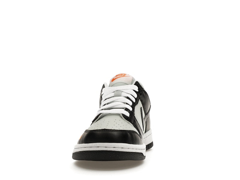 Nike Dunk Low Black Bright Mandarin Mini Swoosh (GS)