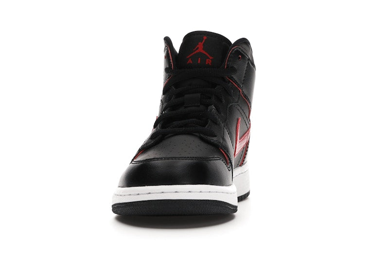 Jordan 1 Retro Mid Black Gym Red (GS)
