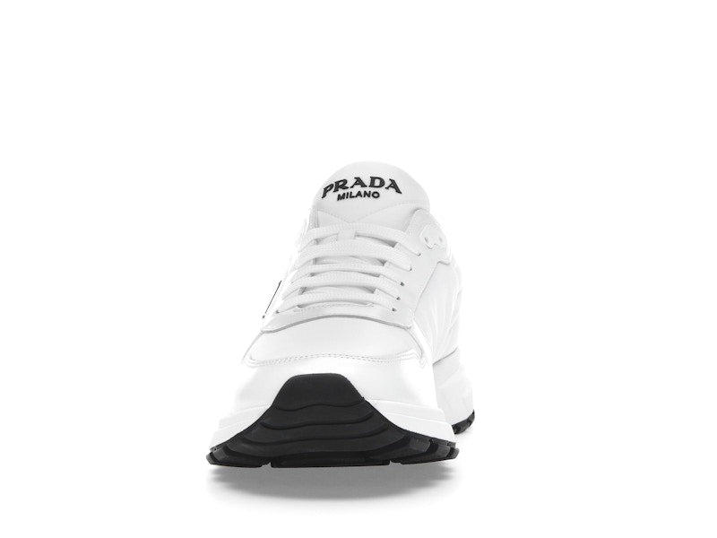 Prada PRAX 01 Sneakers Re-Nylon Brushed Leather White Black