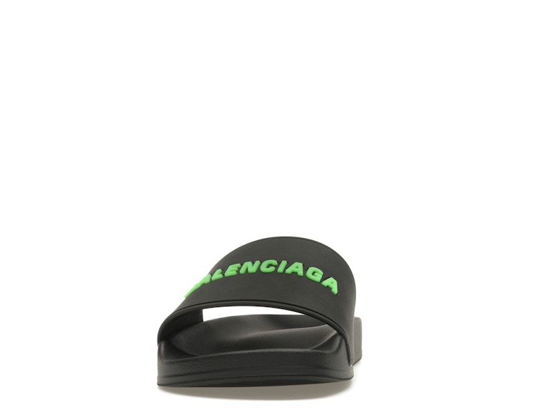 Balenciaga Pool Slide Black Fluo Green (Women's)