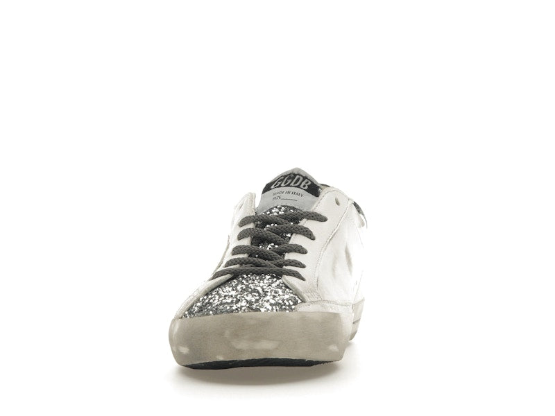 Golden Goose Super-Star Glitter Cream Silver (Women's)