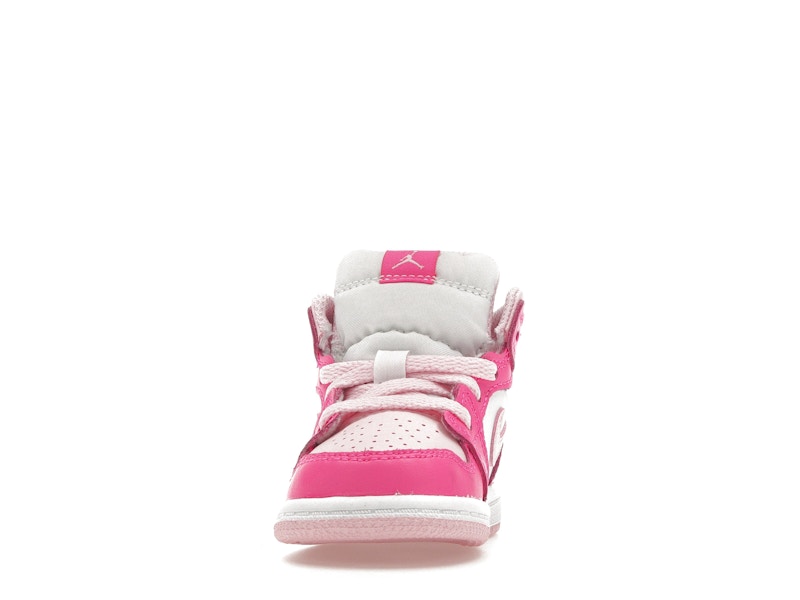 Jordan 1 Mid White Fierce Pink (TD)
