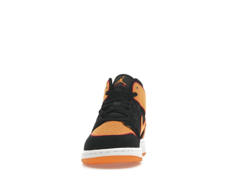 Jordan 1 Mid SE Black Vivid Orange (GS)