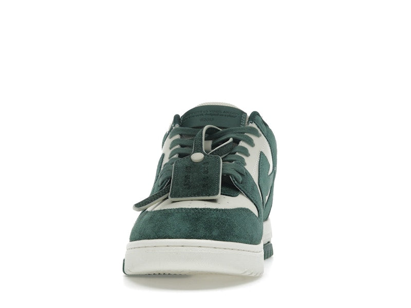 OFF-WHITE Out Of Office "OOO" Low Tops Jet Green Ecru Suede