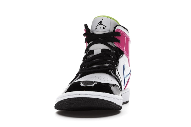 Jordan 1 Mid White Black Cyber Pink