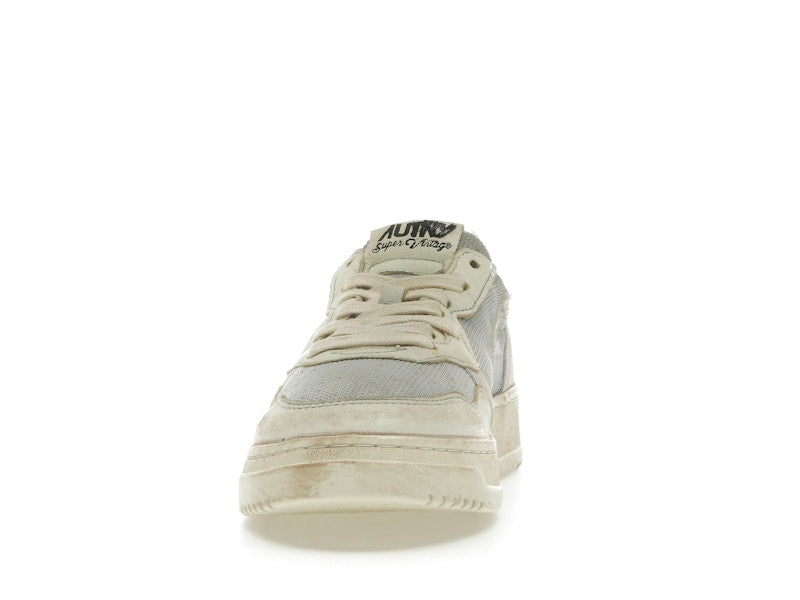 Autry Medalist Leather Low Grey White Super Vintage