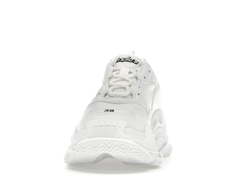 Balenciaga Triple S Synthetic Leather Triple White (Women's)