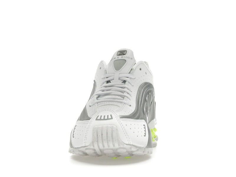 Nike Shox R4 White Metallic Silver Volt (Women's)