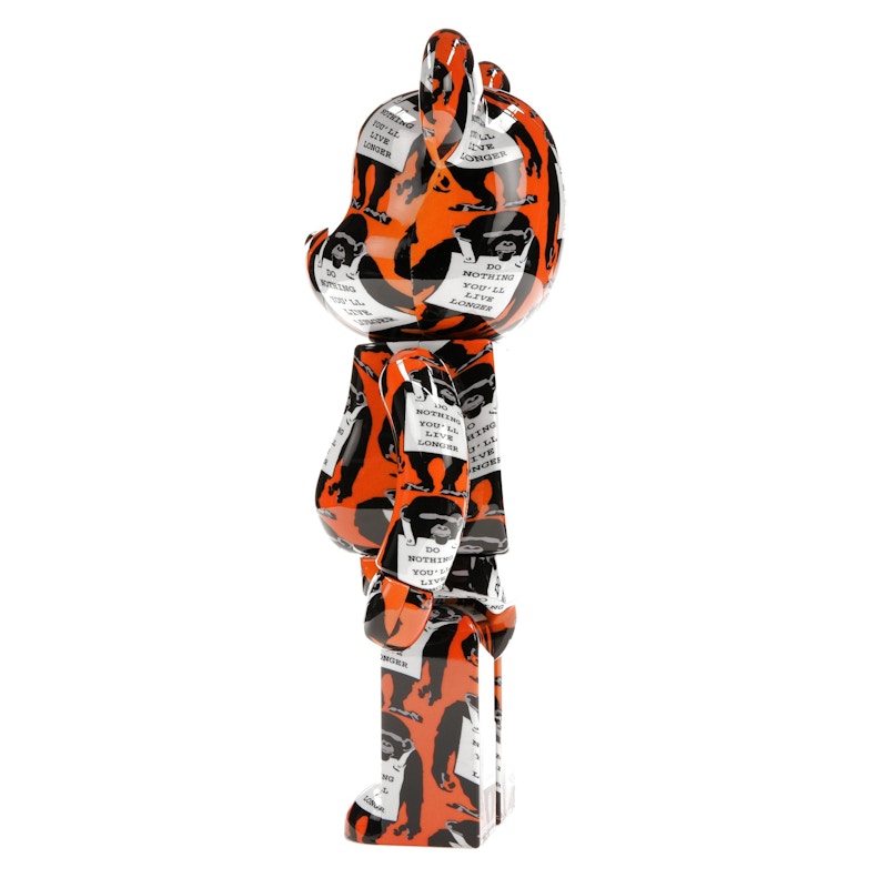 Bearbrick Monkey Sign 100% & 400% Set Orange
