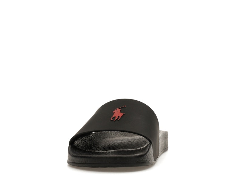 Polo Ralph Lauren Signature Pony Slide Black Red