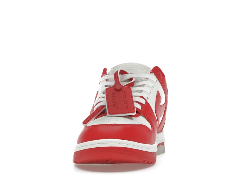 OFF-WHITE Out Of Office OOO Low Tops Red White