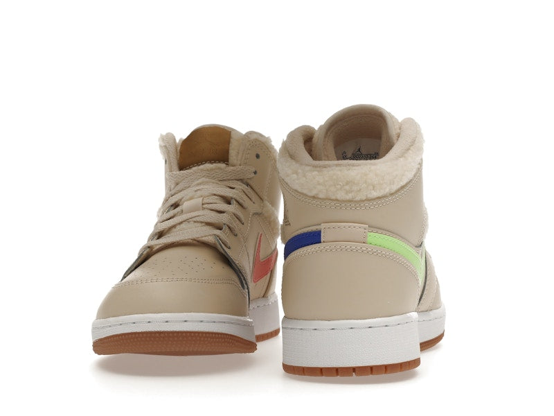 Jordan 1 Mid Utility Fleece Pearl White (GS)
