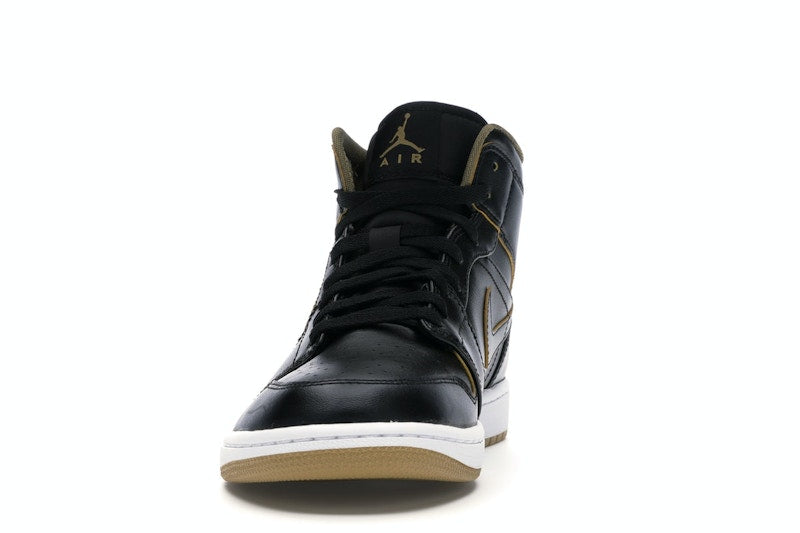 Jordan 1 Retro Mid Black Metallic Gold
