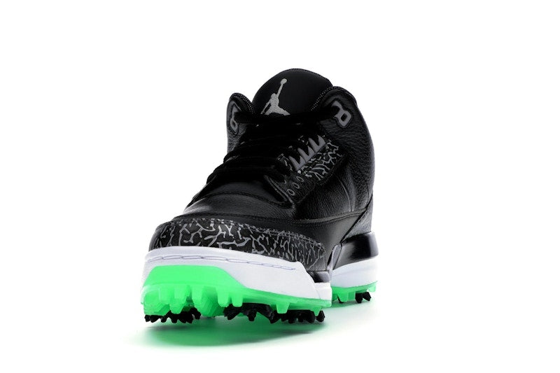 Jordan 3 Retro Golf Black Green Glow