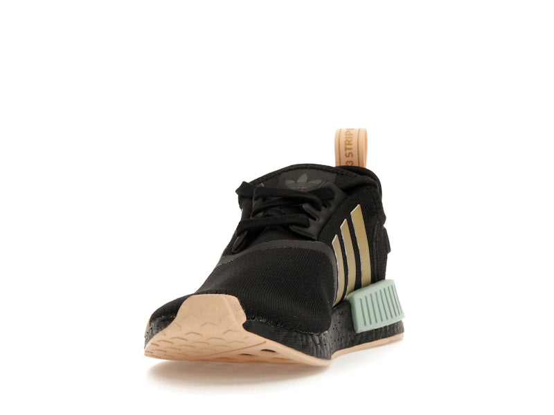 adidas NMD R1 Black Gold Metallic Halo Amber (Women's)