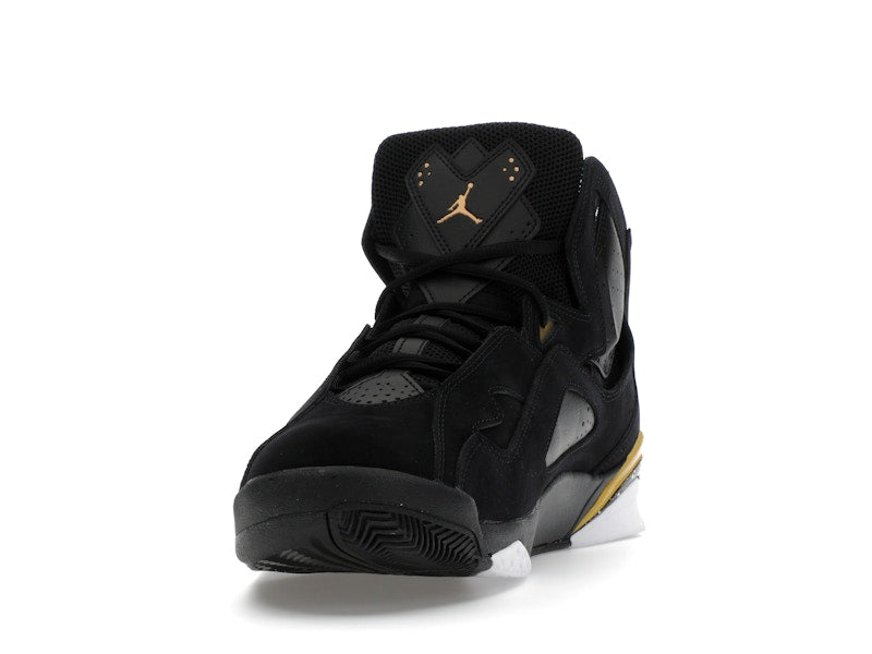 Jordan True Flight Black White Metallic Gold