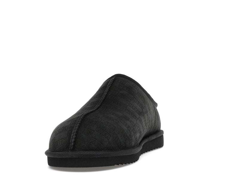 Kith Kithmas Monogram Shearling Slippers Black