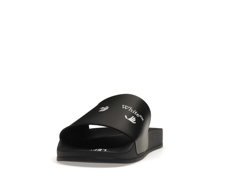 OFF-WHITE Drowning Man Logo Slides Black White FW21