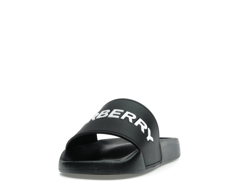 Burberry Logo Slides Black Optic White