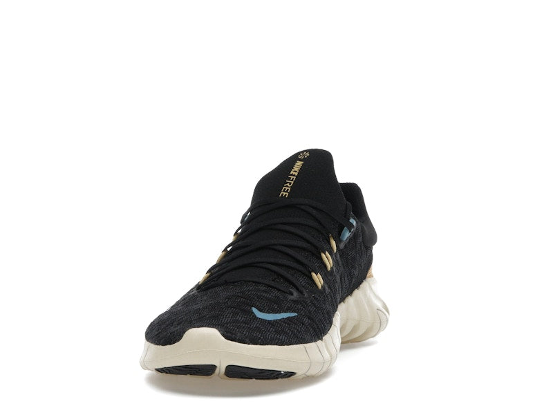 Nike Free Run 5.0 Next Nature Black Anthracite Wheat Gold Noise Aqua (Women's)