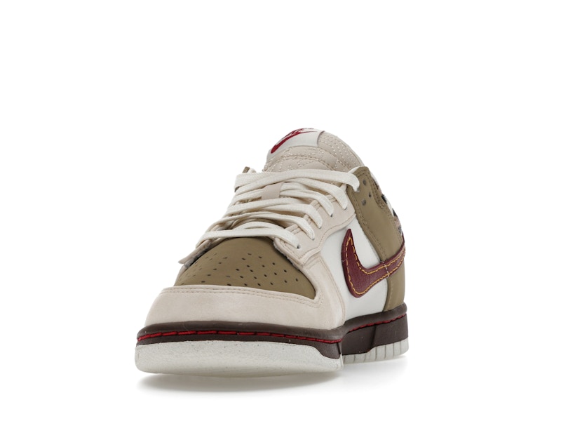Nike Dunk Low Retro Khaki Team Red Pearl White (Women's)