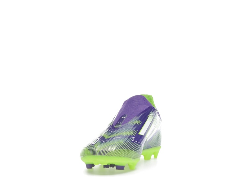 adidas F50 League Laceless FG/MG Purple Rush Cloud White Lucid Lemon (GS)