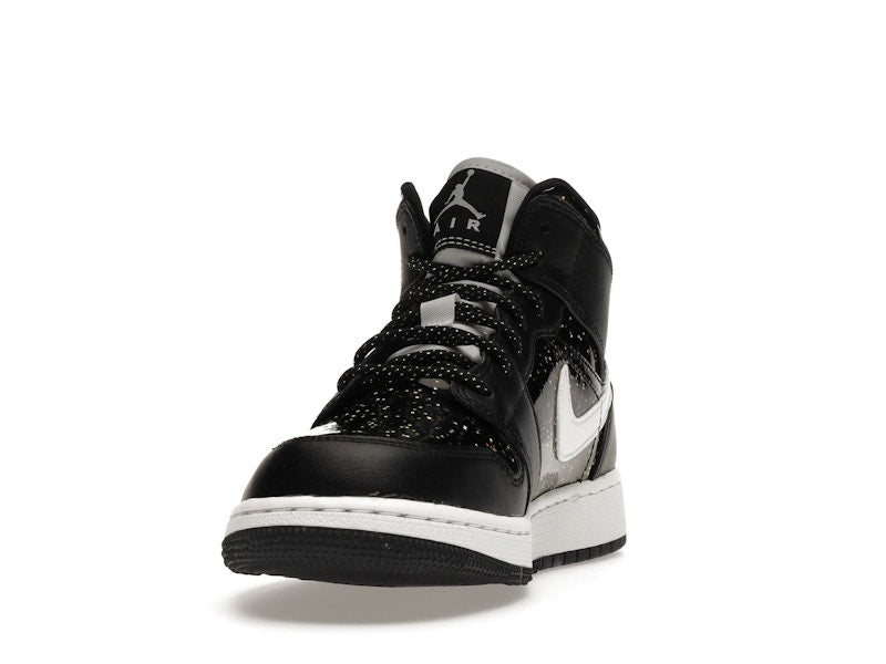 Jordan 1 Mid Black Speckle (GS)