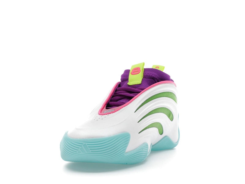 adidas Harden Vol. 9 Jalen Williams White Lucid Lime Pink