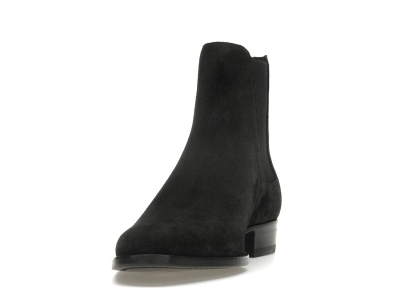 Saint Laurent Wyatt Chelsea Boot Black Suede