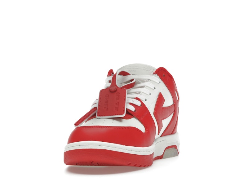 OFF-WHITE Out Of Office OOO Low Tops Red White
