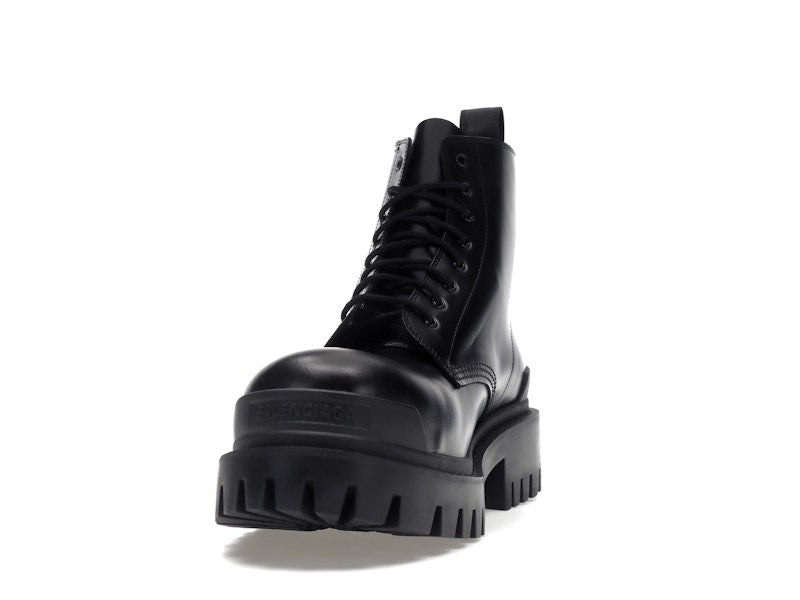 Balenciaga Strike 20mm Lace Up Boot Black