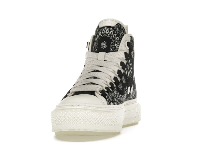 AMIRI Bandana Court Hi-top Sneaker Black White (Women's)