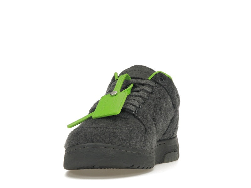 OFF-WHITE Out Of Office "OOO" Low Tops Grey Green Wool