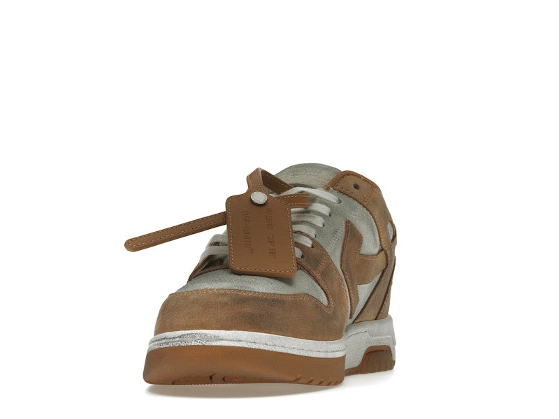 OFF-WHITE Out Of Office "OOO" Low Tops Distressed Brown White