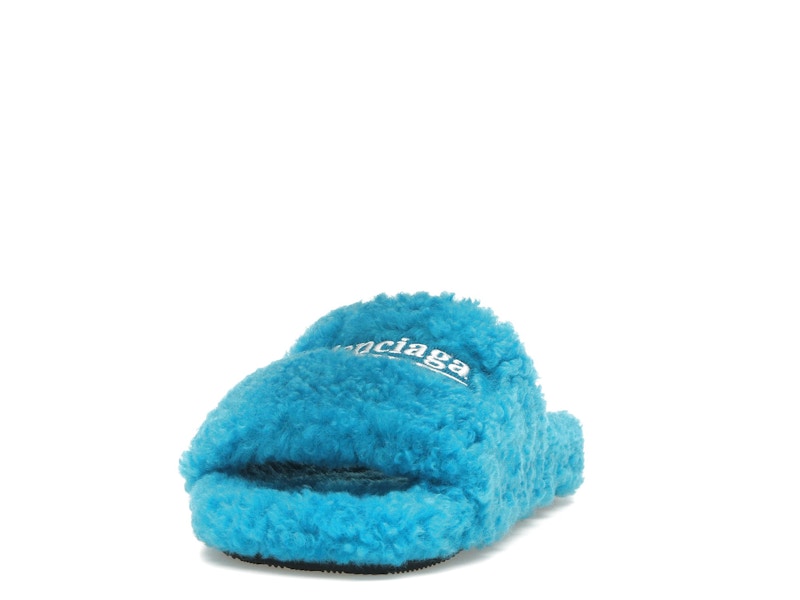 Balenciaga Furry Slide Sky Blue