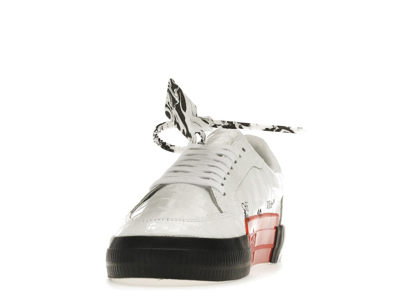 OFF-WHITE Vulc Low Croco Leather White Black