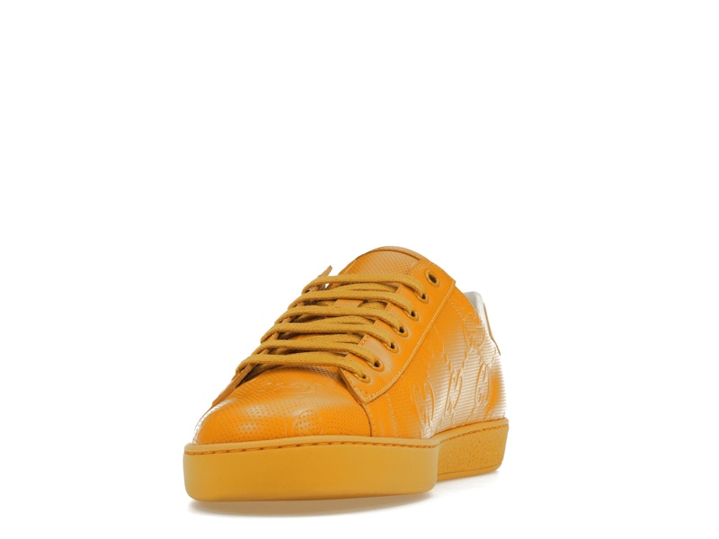 Gucci Ace GG Embossed Yellow